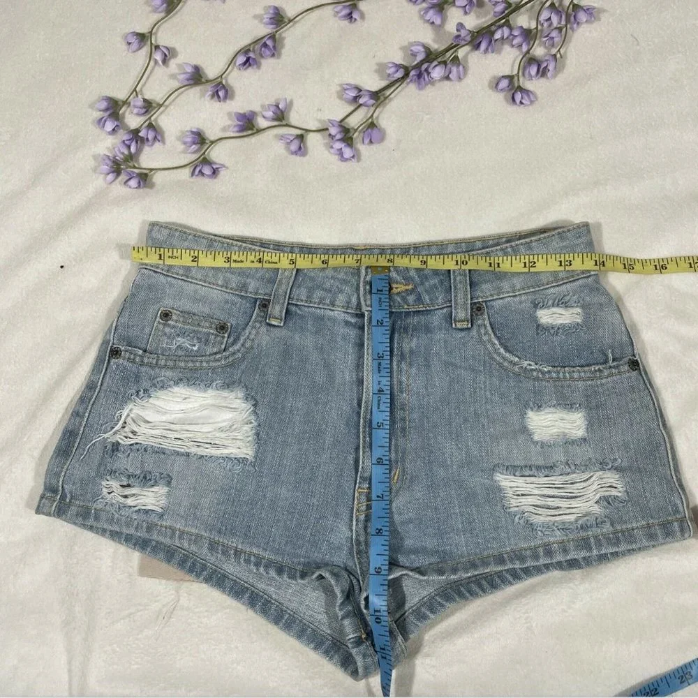 NWT $188 LF x Carmar Calla High Waisted‎ Distressed Denim Shorts [ SZ 26 ] #3914